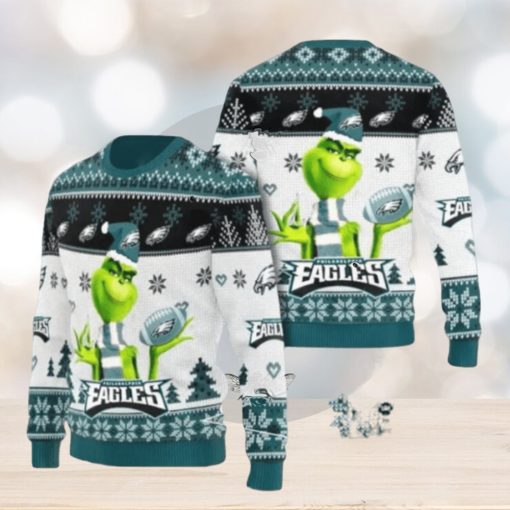 Philadelphia Eagles Grinch Knit Christmas Knitted Ugly Christmas Sweaters