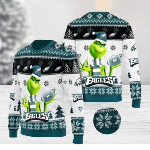 Philadelphia Eagles Grinch Knit Christmas Knitted Ugly Christmas Sweaters