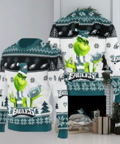 Philadelphia Eagles Grinch Knit Christmas Knitted Ugly Christmas Sweaters