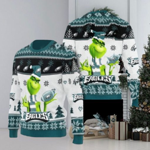 Philadelphia Eagles Grinch Knit Christmas Knitted Ugly Christmas Sweaters