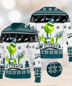 Philadelphia Eagles Grinch Knit Christmas Knitted Ugly Christmas Sweaters