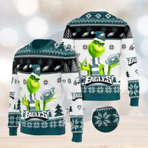 Philadelphia Eagles Grinch Knit Christmas Knitted Ugly Christmas Sweaters