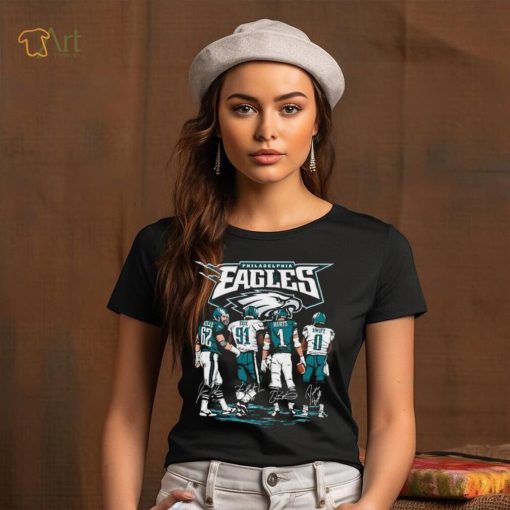 Philadelphia Eagles Kelce Cox Hurts Swift Signatures Shirt