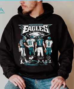 Philadelphia Eagles Kelce Cox Hurts Swift Signatures Shirt