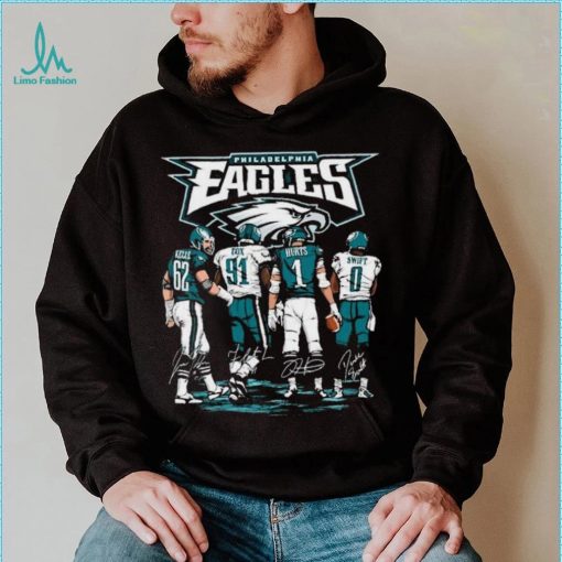 Philadelphia Eagles Kelce Cox Hurts Swift Signatures Shirt