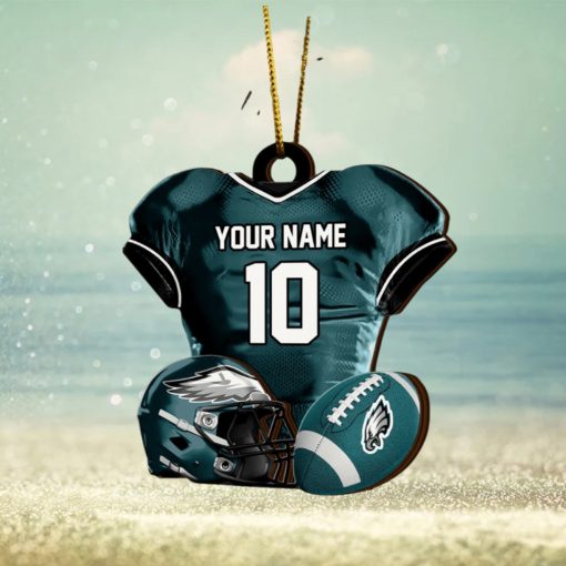 Philadelphia Eagles NFL Sport Ornament Custom Name And Number