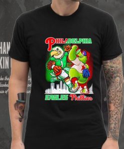 Philadelphia Eagles Phillies mascot skyline shirt