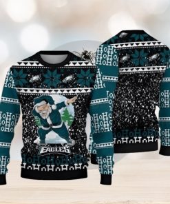 Philadelphia Eagles Santa Claus Dabbing Ugly Christmas Sweaters