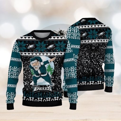 Philadelphia Eagles Santa Claus Dabbing Ugly Christmas Sweaters