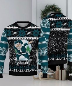 Philadelphia Eagles Santa Claus Dabbing Ugly Christmas Sweaters