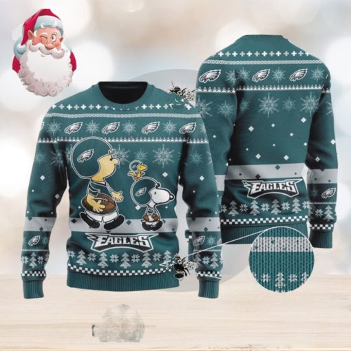 Philadelphia Eagles Snoopy LMTH Christmas AOP Sweater