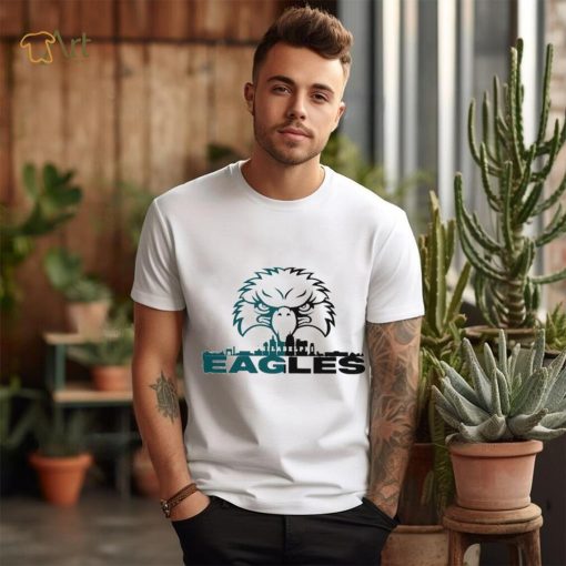 Philadelphia Eagles football skyline Eagles head logo shirt