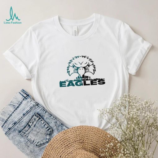 Philadelphia Eagles football skyline Eagles head logo shirt