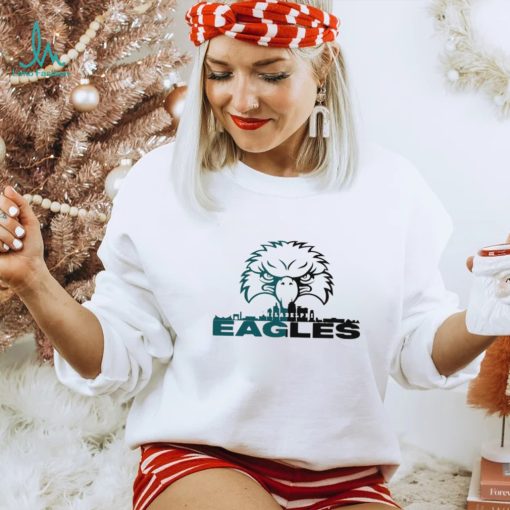 Philadelphia Eagles football skyline Eagles head logo shirt