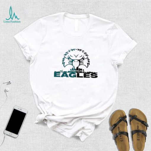 Philadelphia Eagles football skyline Eagles head logo shirt