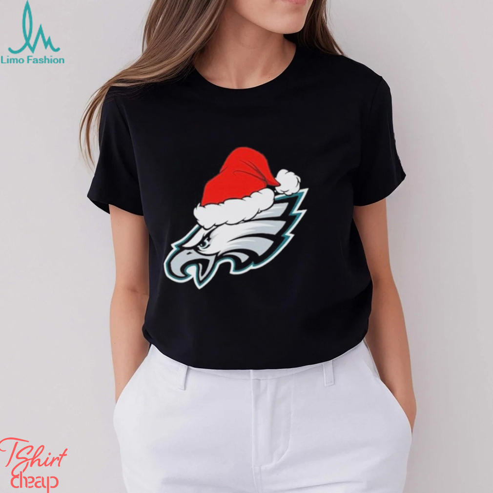 Philadelphia Eagles logo Santa Hat Christmas 2023 Shirt Philadelphia Eagles logo Santa Hat Christmas 2023 Shirt