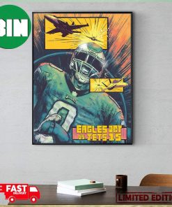 Philadelphia Eagles vs New York Jets October 15 2023 Fan Art Poster Fighter Aircrafts Poster Canvas