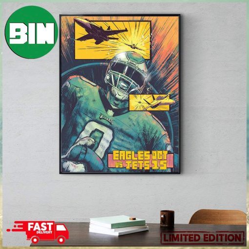 Philadelphia Eagles vs New York Jets October 15 2023 Fan Art Poster Fighter Aircrafts Poster Canvas