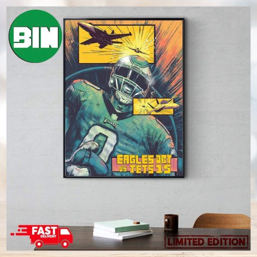 Philadelphia Eagles vs New York Jets October 15 2023 Fan Art Poster Fighter Aircrafts Poster Canvas