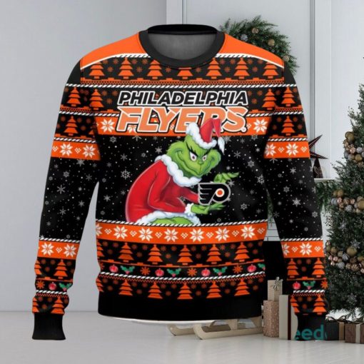 Philadelphia Flyers Grinch AOP Ugly Christmas Sweater Christmas Gift For Men And Women