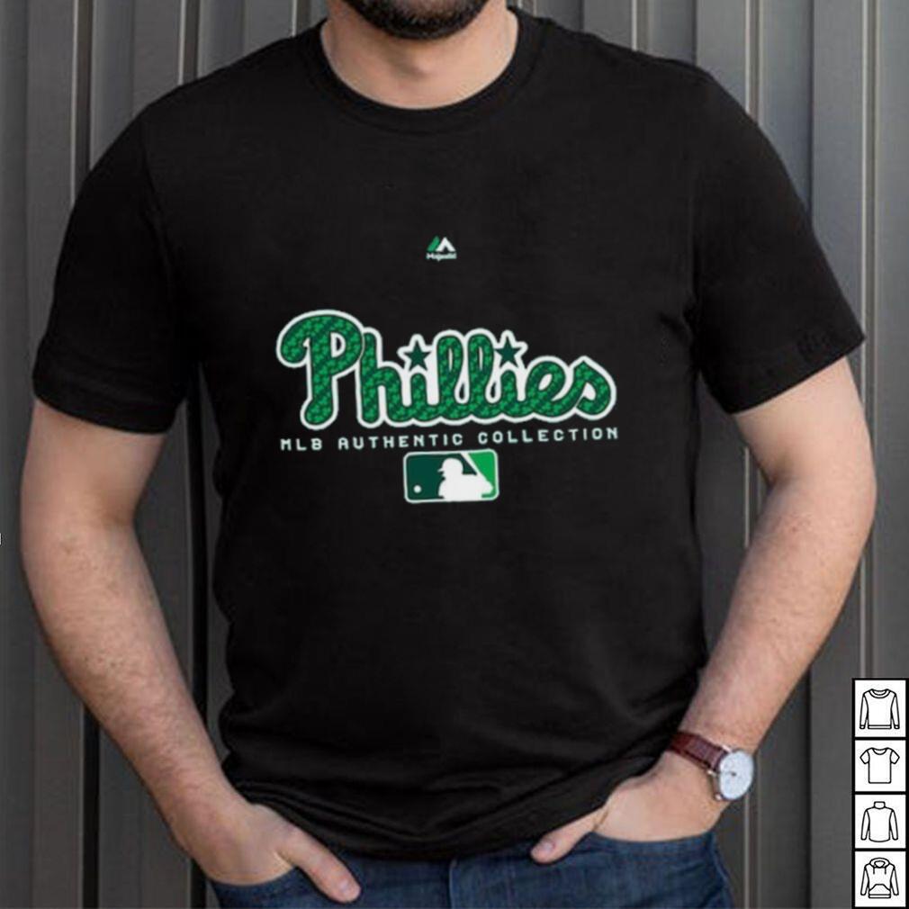 Philadelphia Phillies Majestic Green 2018 St. Patrick's Day Authentic Celtic T Shirt Philadelphia Phillies Majestic Green 2018 St. Patrick's Day Authentic Celtic T Shirt