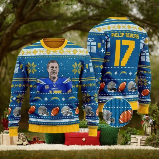 Philip Rivers los angeles chargers NFL Ugly Xmas Sweater Gift Holidays