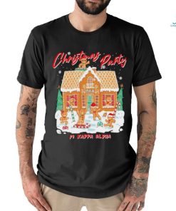 Pi Kappa Alpha Christmas Party Gingerbread house shirt