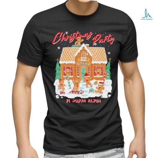 Pi Kappa Alpha Christmas Party Gingerbread house shirt