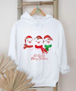 Pig Santa hat ho ho ho merry Christmas shirt