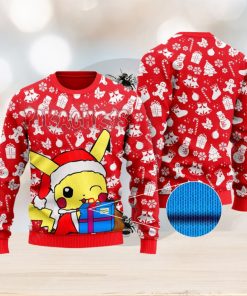 Pikachu Knitted Christmas 3D Sweater For Men And Women