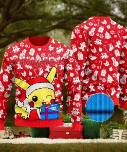 Pikachu Knitted Christmas 3D Sweater For Men And Women