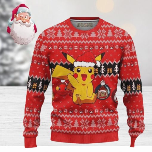 Pikachu Santa Pokemon Christmas AOP Sweater