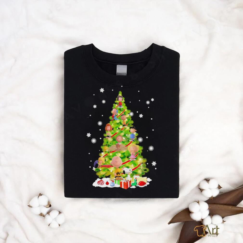 Pine tree Snoopy and friends merry christmas shirt Pine tree Snoopy and friends merry christmas shirt