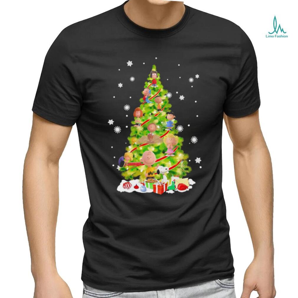 Pine tree Snoopy and friends merry christmas shirt Pine tree Snoopy and friends merry christmas shirt
