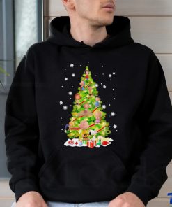Pine tree Snoopy and friends merry christmas shirt