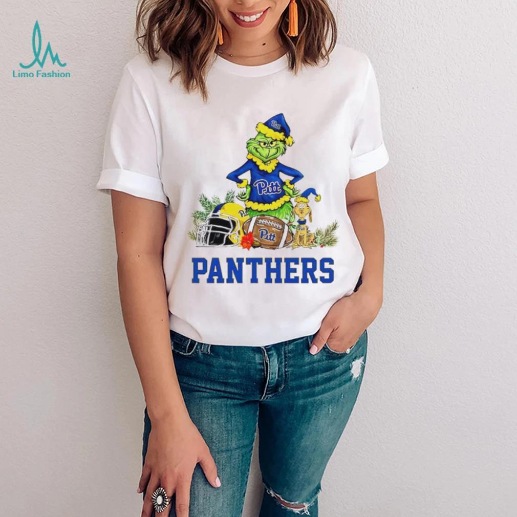 Pittsburgh Panthers Grinch and Max dog funny Christmas shirt Pittsburgh Panthers Grinch and Max dog funny Christmas shirt