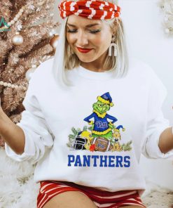 Pittsburgh Panthers Grinch and Max dog funny Christmas shirt