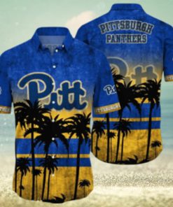 Pittsburgh Panthers Logo Coconut Tropical Hawaiian Shirt Beach Gift For Fans
