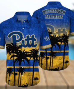 Pittsburgh Panthers Logo Coconut Tropical Hawaiian Shirt Beach Gift For Fans