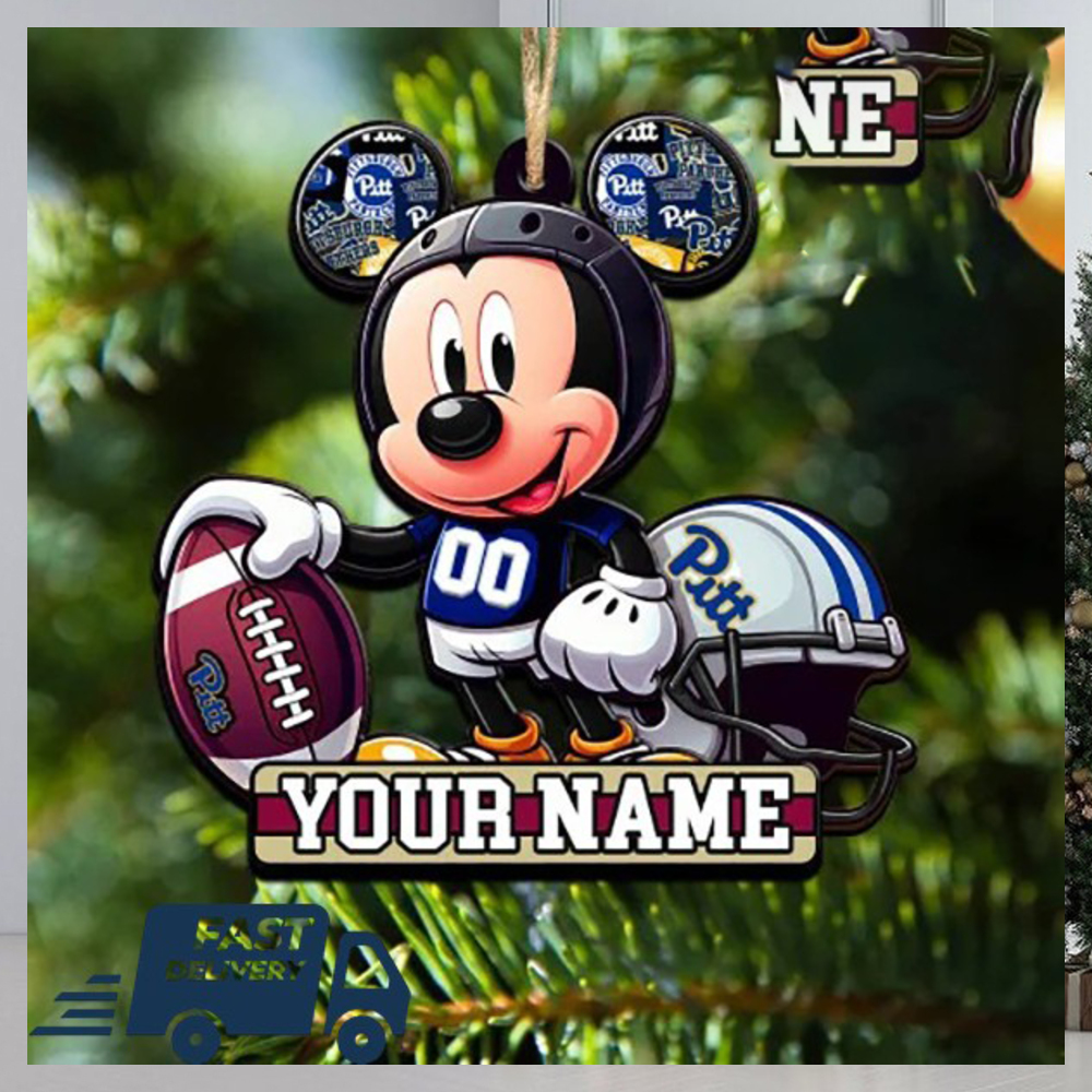 Pittsburgh Pathers NCAA Mickey Mouse Christmas Tree Decorations Custom Name Xmas Ornament Pittsburgh Pathers NCAA Mickey Mouse Christmas Tree Decorations Custom Name Xmas Ornament