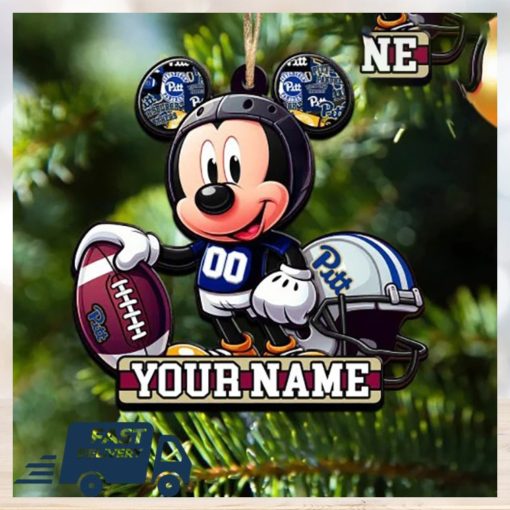 Pittsburgh Pathers NCAA Mickey Mouse Christmas Tree Decorations Custom Name Xmas Ornament