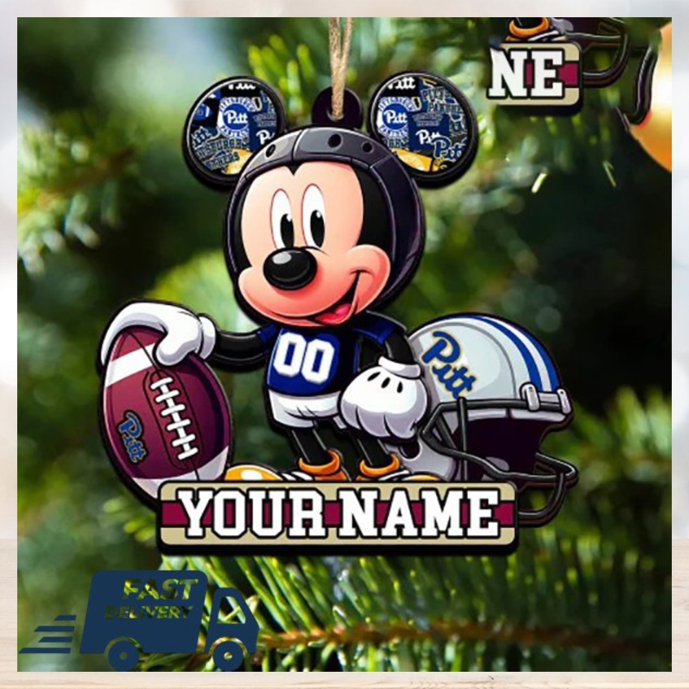 Pittsburgh Pathers NCAA Mickey Mouse Christmas Tree Decorations Custom Name Xmas Ornament Pittsburgh Pathers NCAA Mickey Mouse Christmas Tree Decorations Custom Name Xmas Ornament