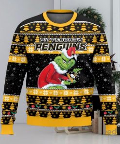 Pittsburgh Penguins Grinch AOP Ugly Christmas Sweater Christmas Gift For Men And Women