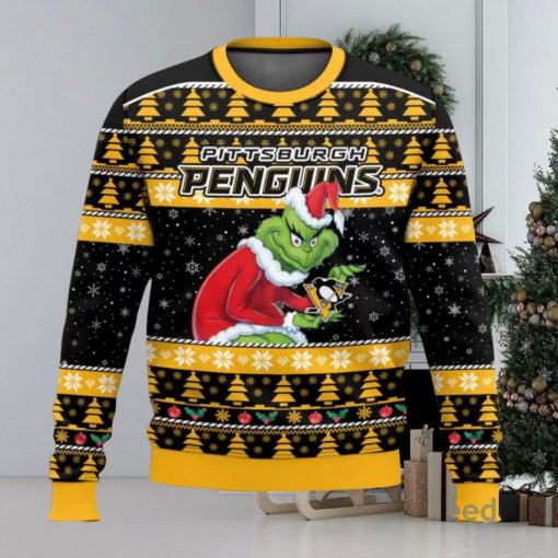 Pittsburgh Penguins Grinch AOP Ugly Christmas Sweater Christmas Gift For Men And Women