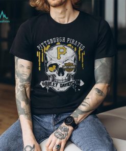 Pittsburgh Pirates x Harley Davidson Skull T Shirt