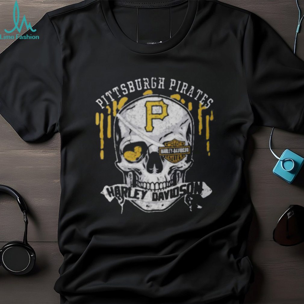 Pittsburgh Pirates x Harley Davidson Skull T Shirt Pittsburgh Pirates x Harley Davidson Skull T Shirt