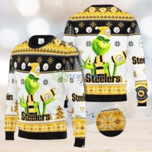 Pittsburgh Steelers Grinch Christmas AOP Sweater For Men Women