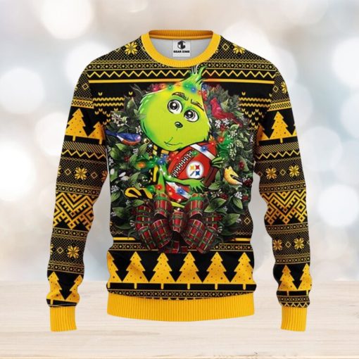 Pittsburgh Steelers Grinch Hug Christmas Ugly Sweater