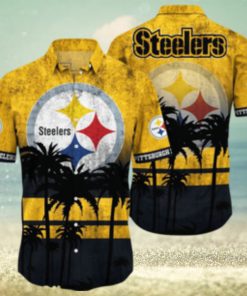 Pittsburgh Steelers Logo Coconut Tropical Hawaiian Shirt Beach Gift For Fans