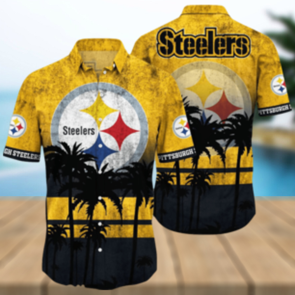 Pittsburgh Steelers Logo Coconut Tropical Hawaiian Shirt Beach Gift For Fans Pittsburgh Steelers Logo Coconut Tropical Hawaiian Shirt Beach Gift For Fans